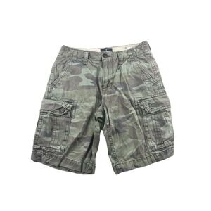 American Eagle Shorts Mens Size 30 Green Brown Camo Cargo Classic Fit Utility